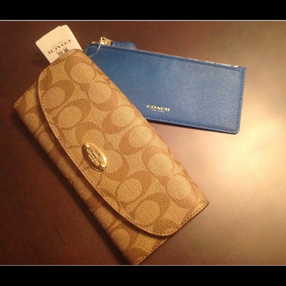NWT Coach Signature Envelope Wallet With Pouch - Picture 4 of 13